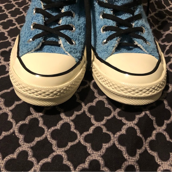 Converse Chuck Taylor 10 All Star  Blue Fuzzy Bunny High Tops Womens 7 RARE - Picture 7 of 9